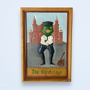 Lori Rima Hand Carved Wood The Kermitage Kermit the Frog Russia The Hermitage